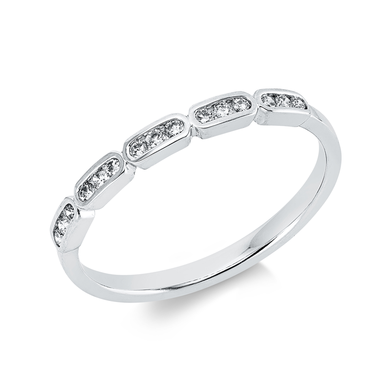Modern Woman Ring Weißgold 18kt 0,15ct