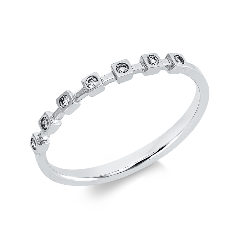 Modern Woman Ring Weißgold 18kt 0,07ct