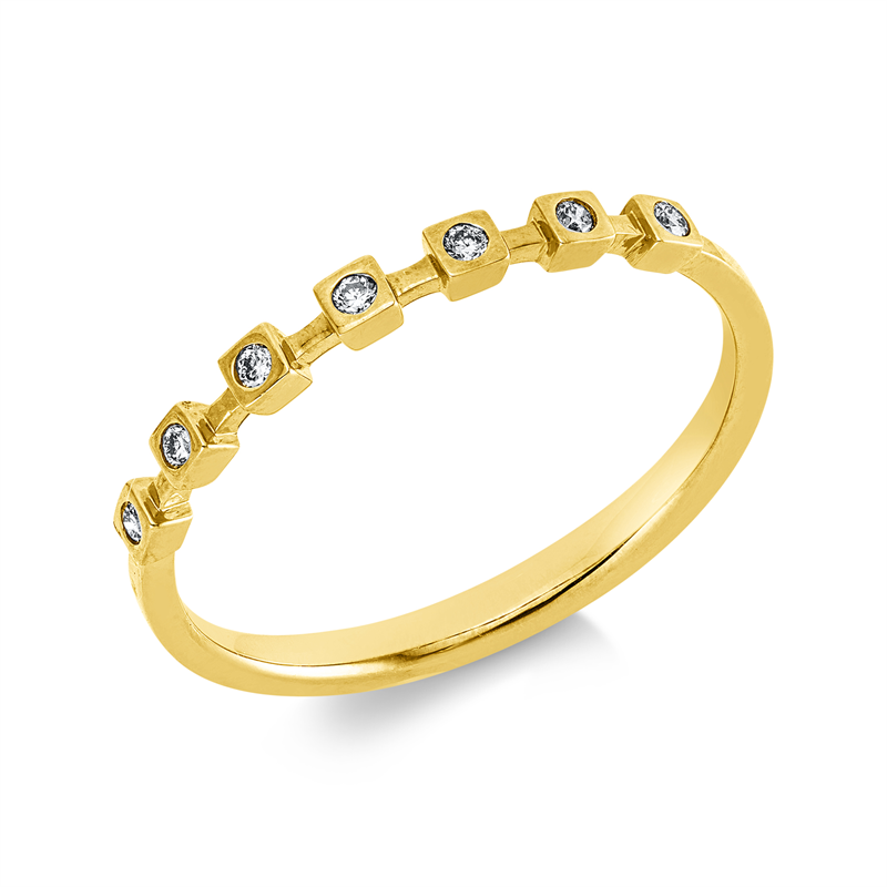 Modern Woman Ring Gelbgold 18kt 0,07ct