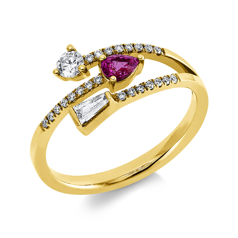 Farbstein Classic Ring Gelbgold 18kt 0,28ct