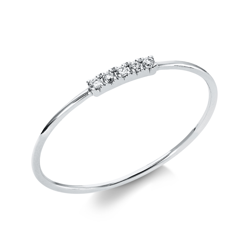 Modern Woman Ring Weißgold 18kt 0,03ct