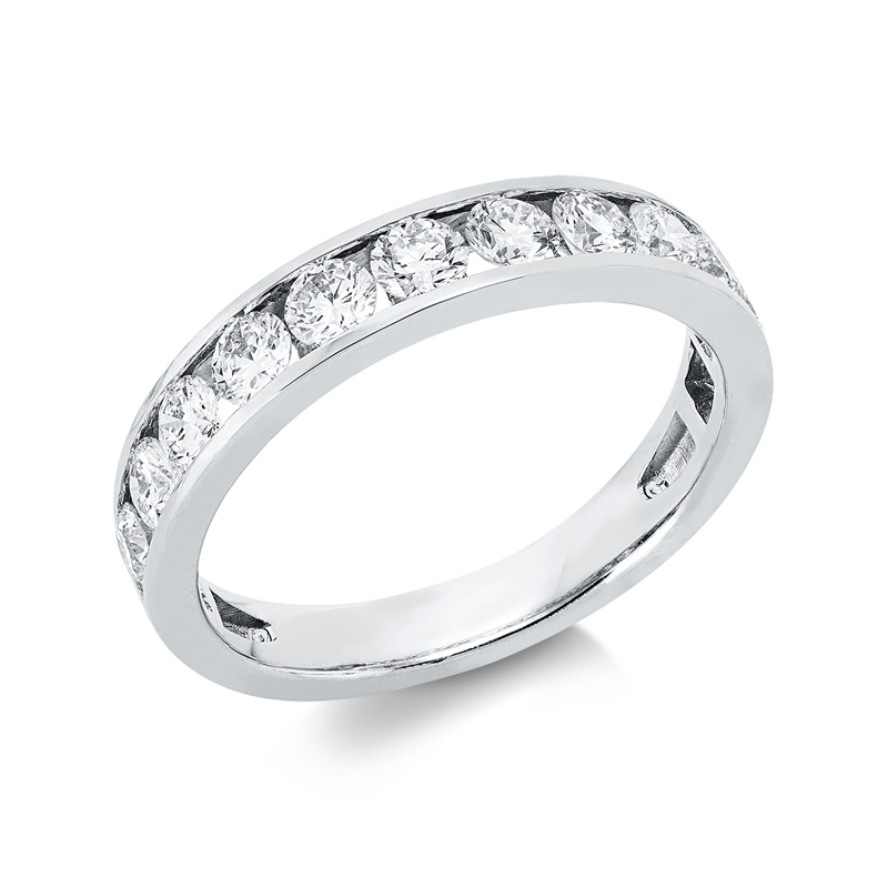 Memoire halb Ring Weißgold 18kt 1,02ct