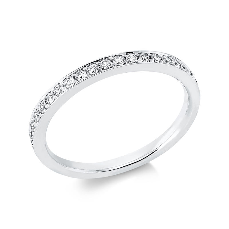 Memoire halb Ring Weißgold 18kt 0,24ct