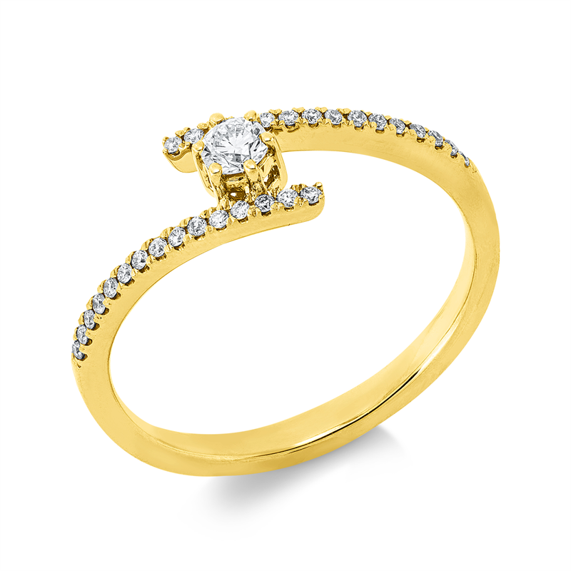 Modern Woman Ring Gelbgold 18kt 0,21ct