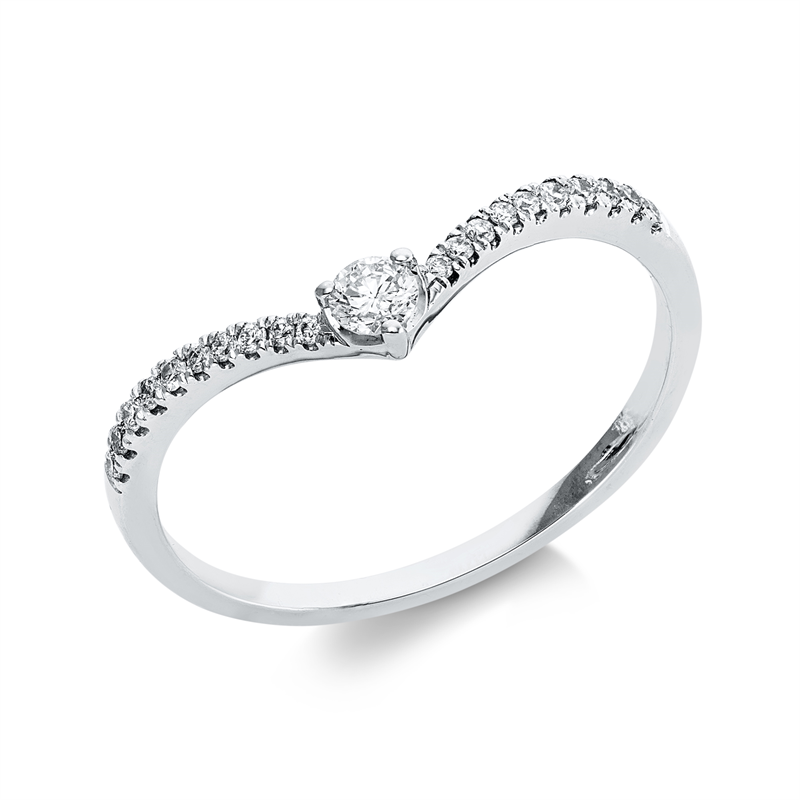 Modern Woman Ring Weißgold 18kt 0,18ct