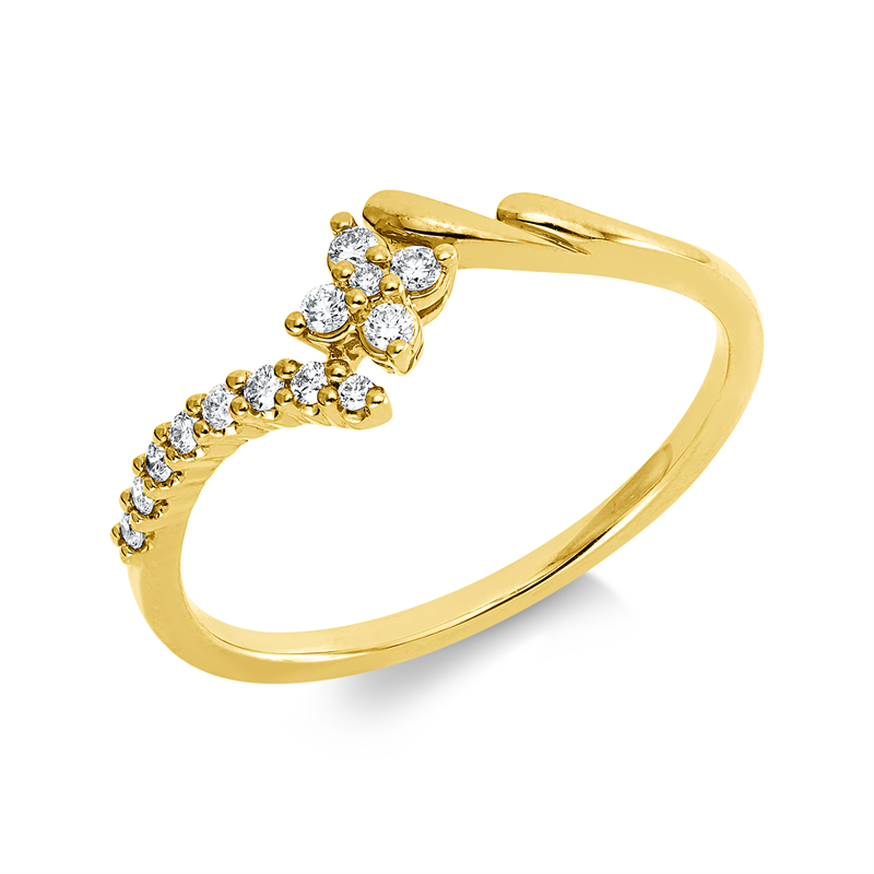 Modern Woman Ring Gelbgold 18kt 0,11ct