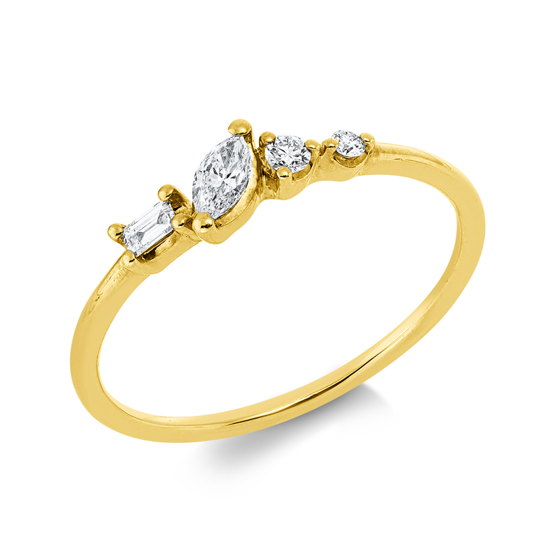 Baguette Ring Gelbgold 18kt 0,17ct