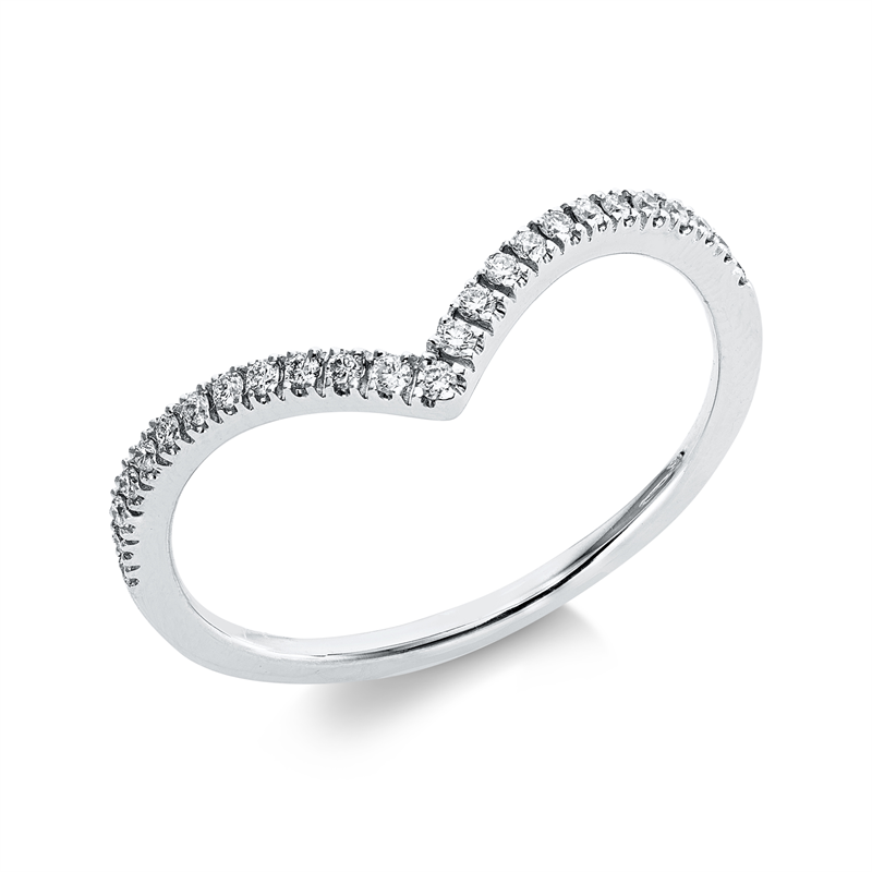 Modern Woman Ring Weißgold 18kt 0,12ct