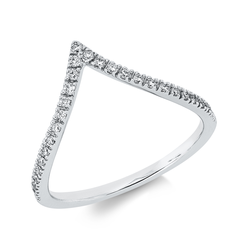 Modern Woman Ring Weißgold 18kt 0,17ct