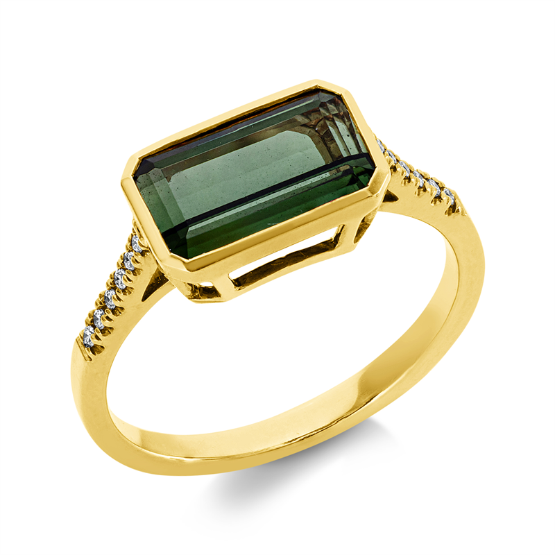 Farbstein Fashion Ring Gelbgold 18kt 0,06ct