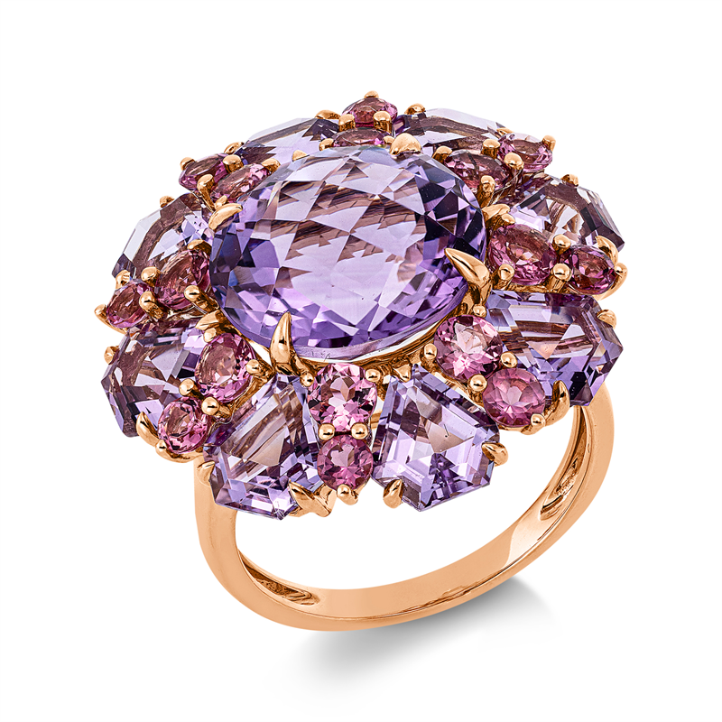 Farbstein Fashion Ring Rotgold 18kt