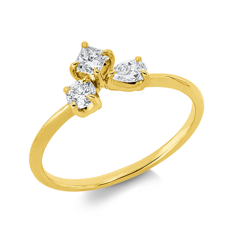 Modern Woman Ring Gelbgold 18kt 0,4ct