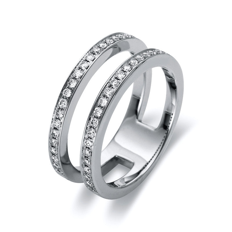Mehrfachsteinbesatz Ring Weißgold 18kt 0,38ct