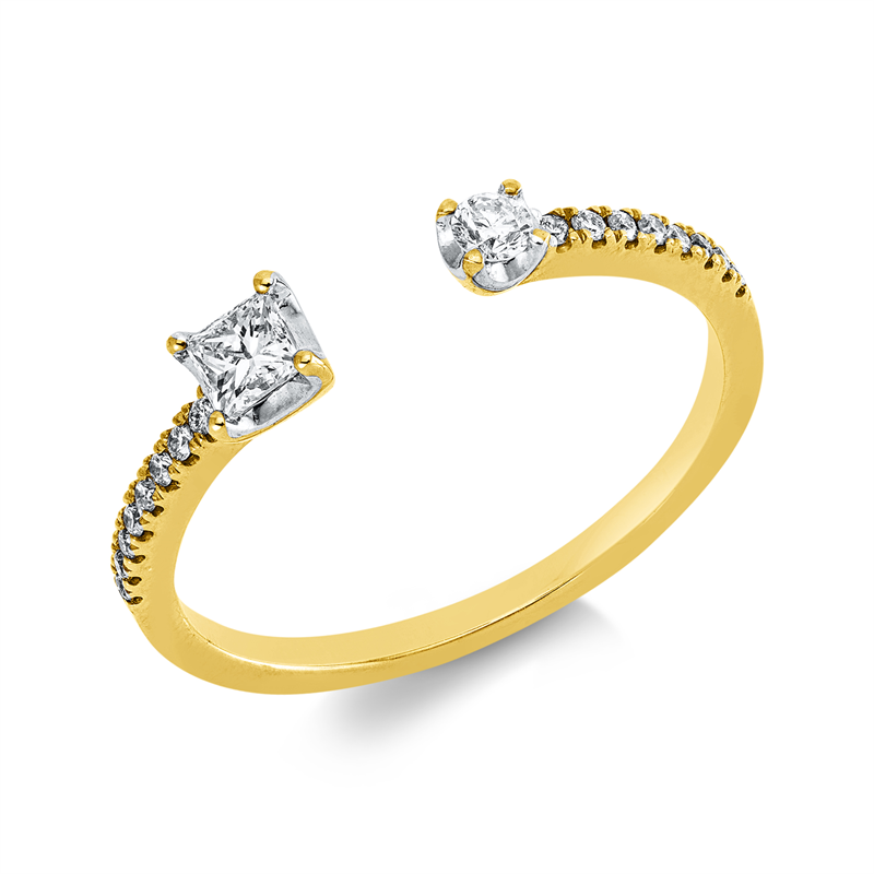 Modern Woman Ring Gelbgold / Weißgold 18kt 0,29ct