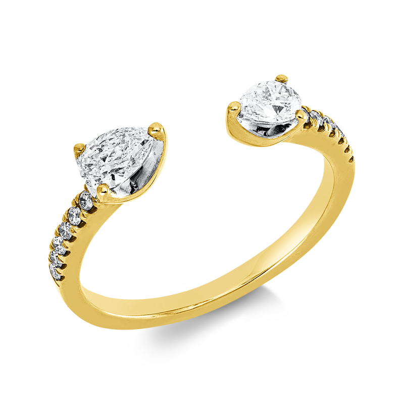 Modern Woman Ring Gelbgold / Weißgold 18kt 0,48ct