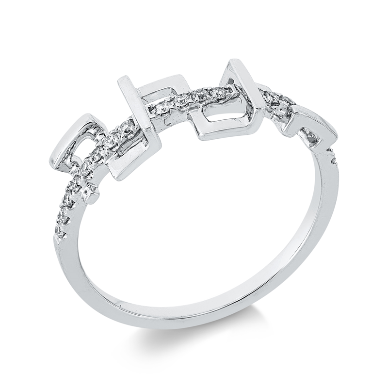 Modern Woman Ring Weißgold 18kt 0,12ct