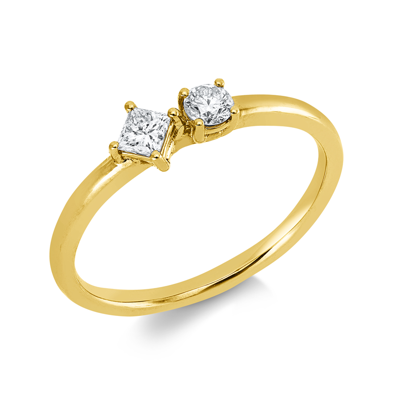 Modern Woman Ring Gelbgold 18kt 0,26ct