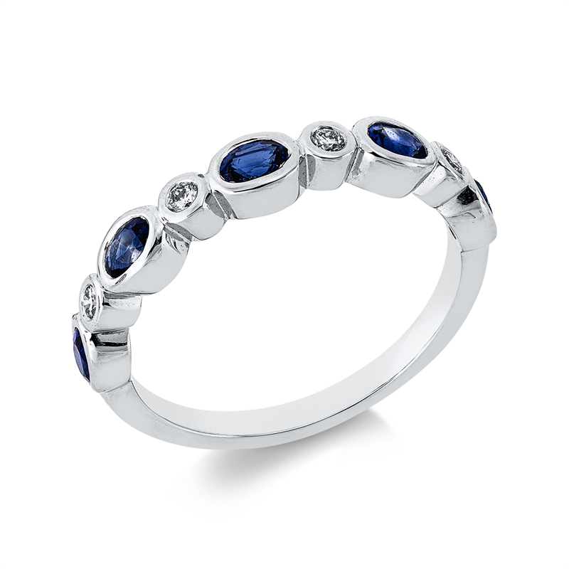 Farbstein Classic Ring Weißgold 18kt 0,08ct