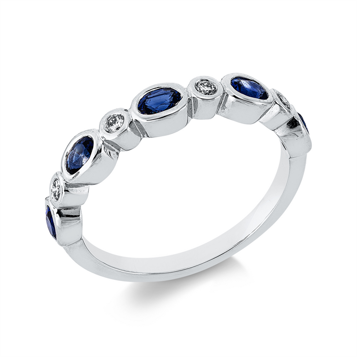 Farbstein Classic Ring Weißgold 18kt Ref-1KA37