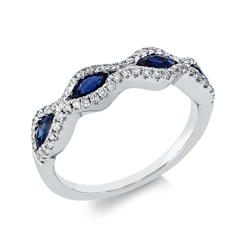 Farbstein Classic Ring Weißgold 18kt 0,3ct
