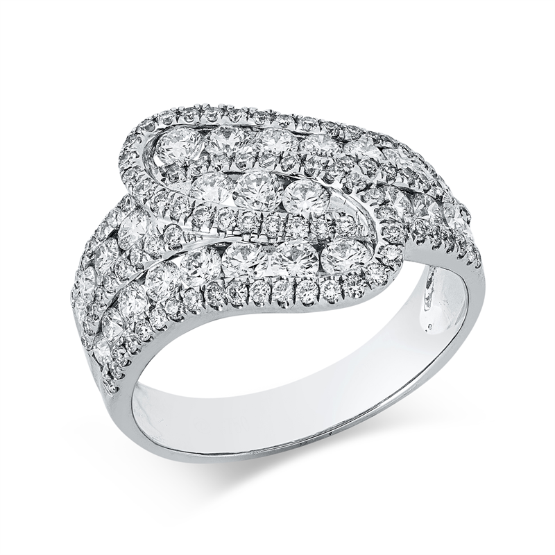 Exklusiv Ring Weißgold 18kt 1,44ct