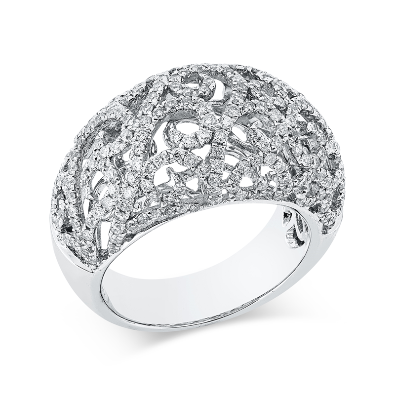 Mehrfachsteinbesatz Ring Weißgold 18kt 1,21ct