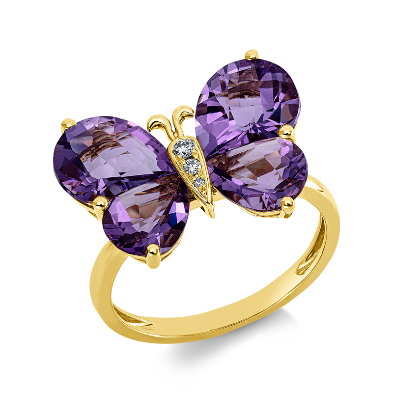 Tier Ring Gelbgold 18kt 0,04ct