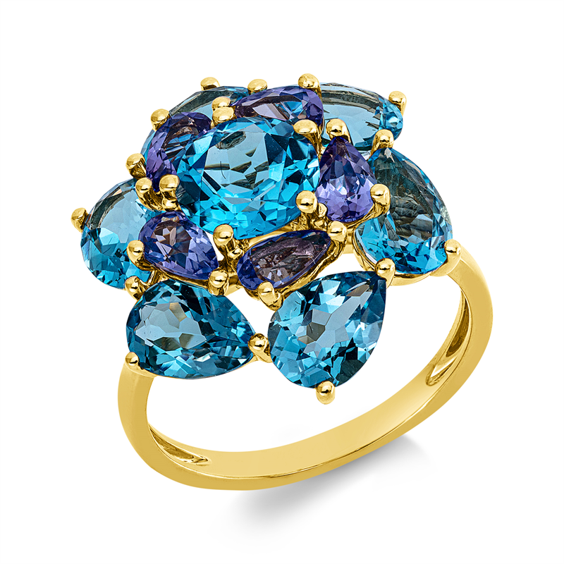 Farbstein Fashion Ring Gelbgold 18kt