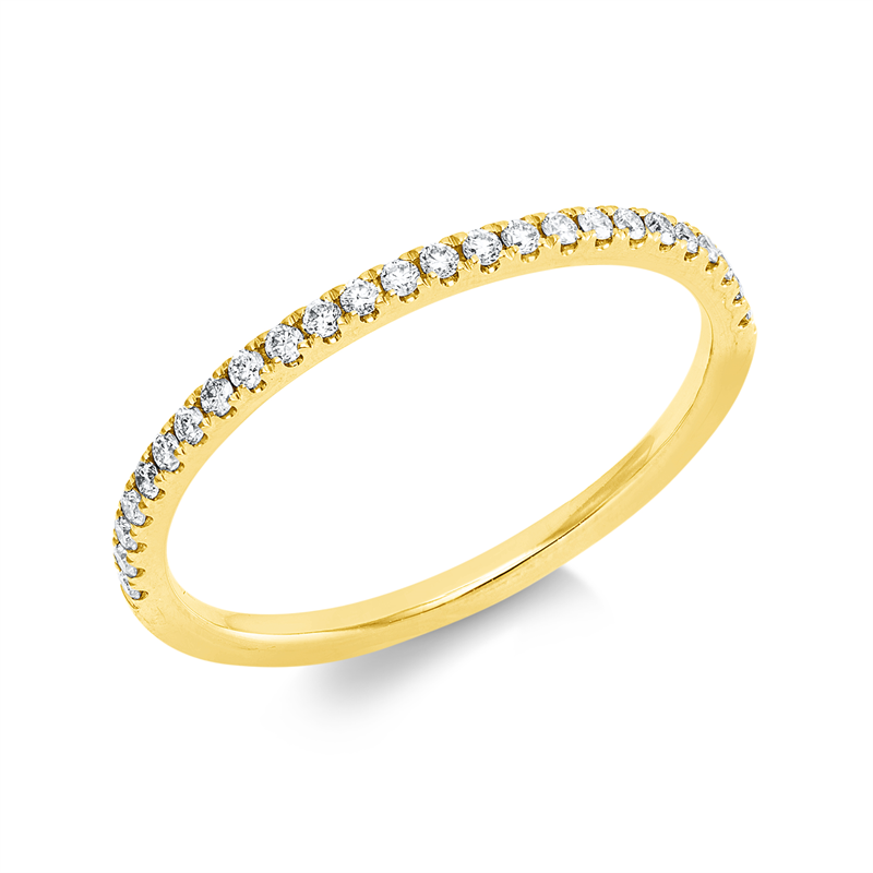 Memoire voll Ring Weißgold 18kt 0,15ct