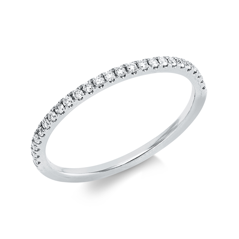 Memoire voll Ring Weißgold 18kt 0,15ct