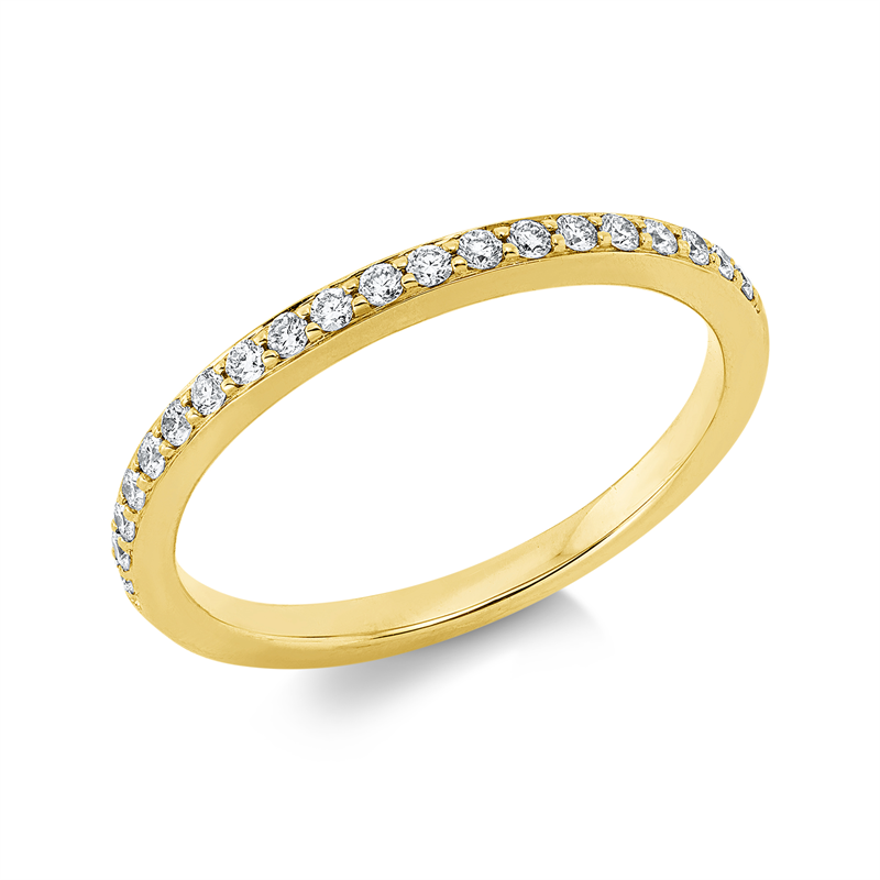 Memoire halb Ring Weißgold 18kt 0,19ct