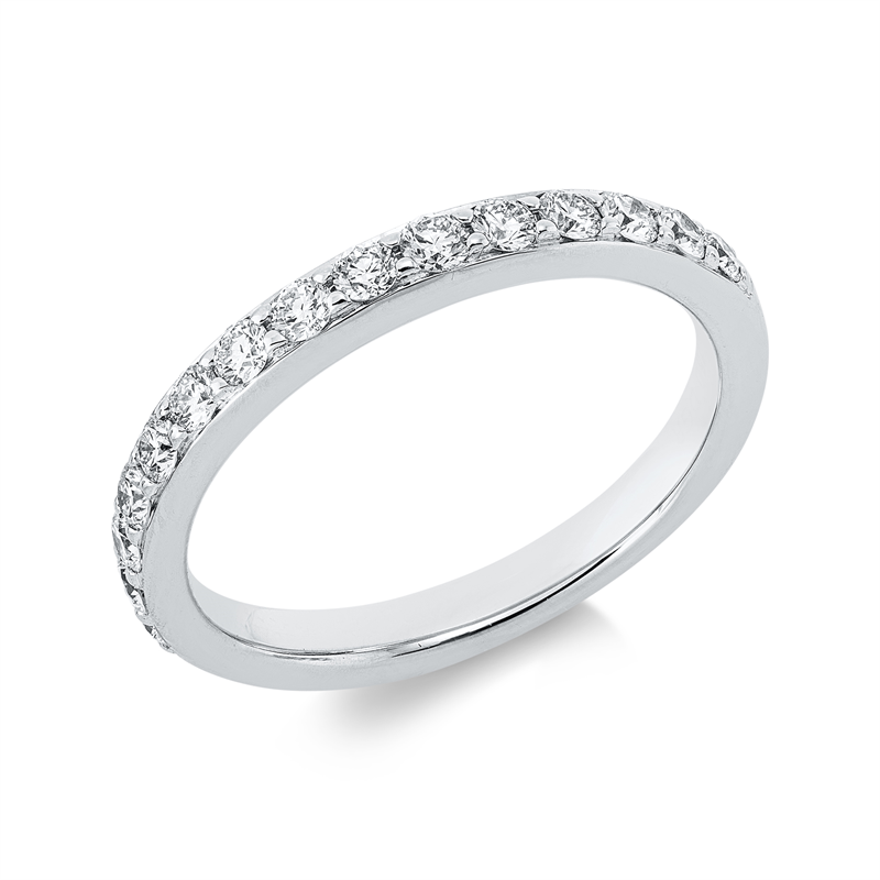 Memoire halb Ring Weißgold 18kt 0,5ct
