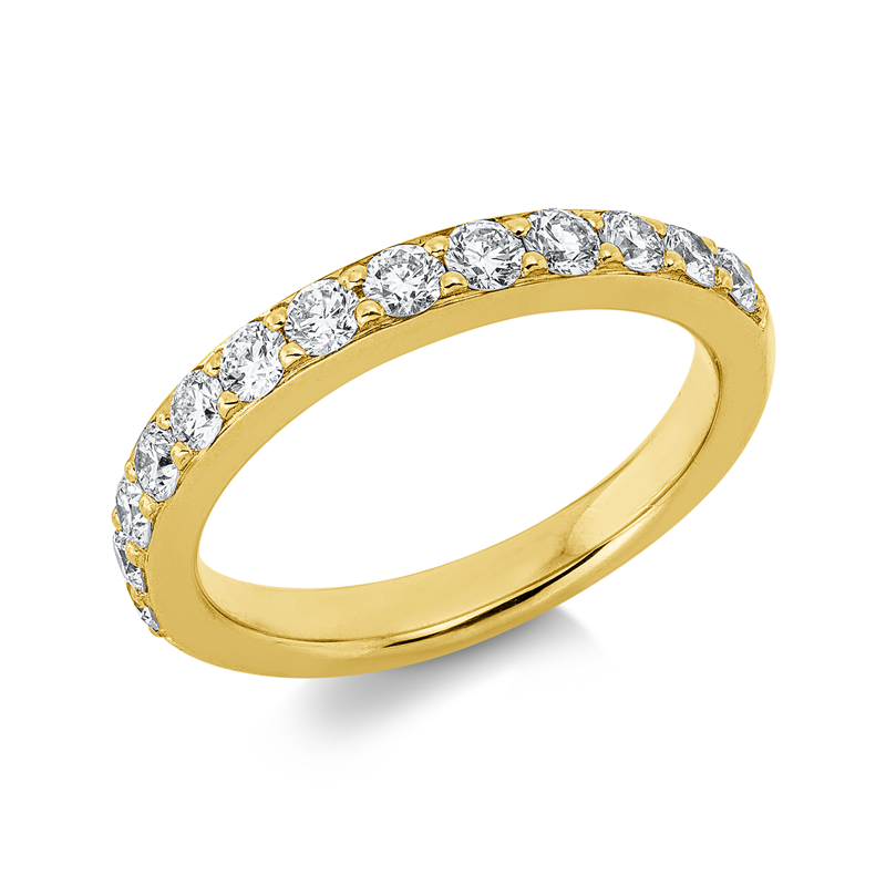 Memoire halb Ring Weißgold 18kt 0,76ct