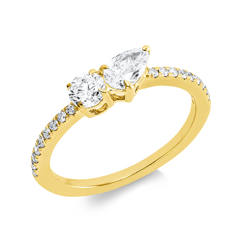 Modern Woman Ring Weißgold 18kt 0,65ct