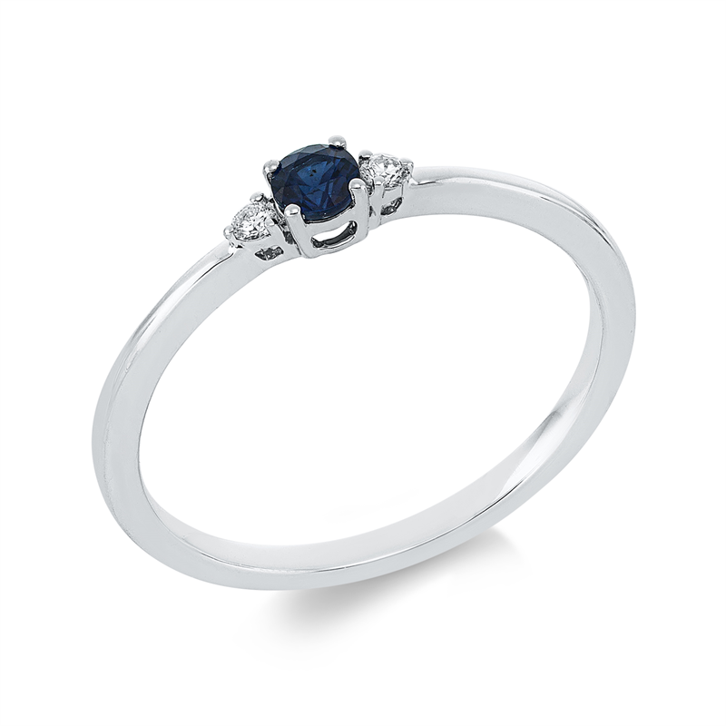 Farbstein Classic Ring Weißgold 18kt 0,04ct