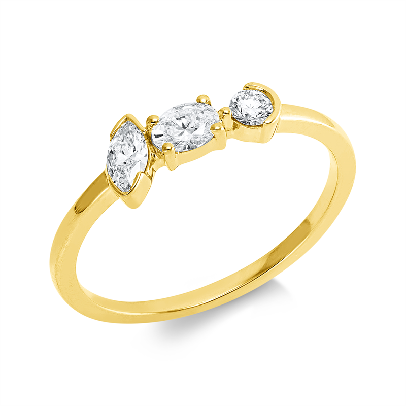Modern Woman Ring Gelbgold 18kt 0,35ct