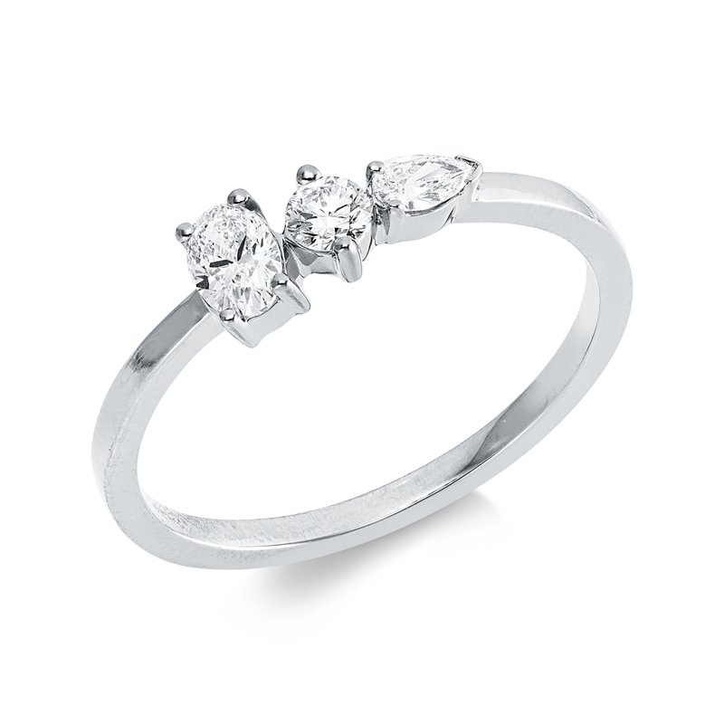 Modern Woman Ring Weißgold 18kt 0,33ct
