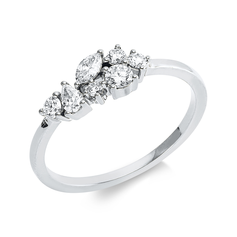Modern Woman Ring Weißgold 18kt 0,35ct