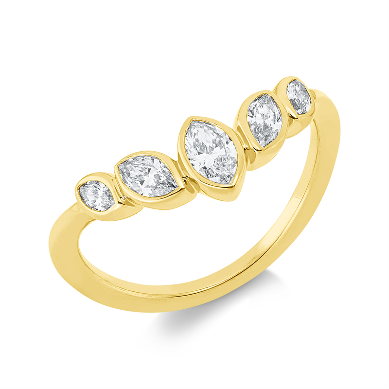 Modern Woman Ring Gelbgold 18kt 0,52ct