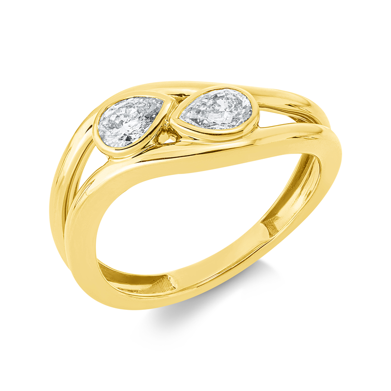 Modern Woman Ring Gelbgold 18kt 0,49ct