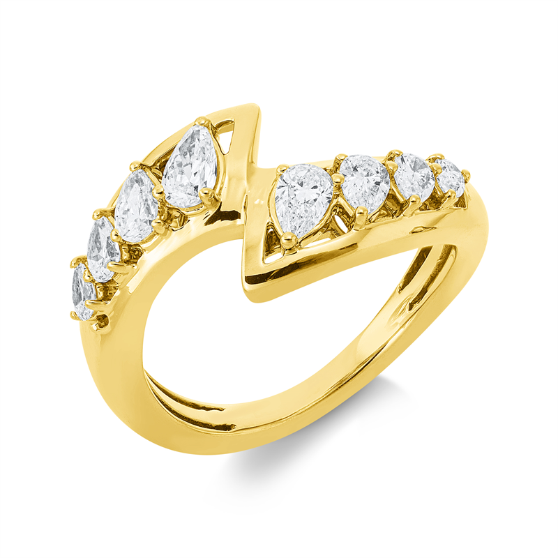 Modern Woman Ring Gelbgold 18kt 0,81ct