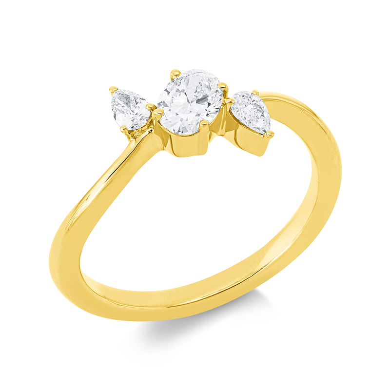 Modern Woman Ring Gelbgold 18kt 0,53ct