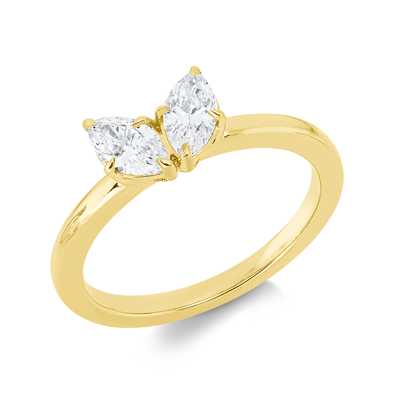 Modern Woman Ring Gelbgold 18kt 0,63ct