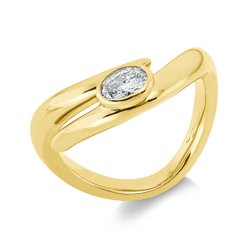 Solitaire Ring Gelbgold 18kt 0,28ct