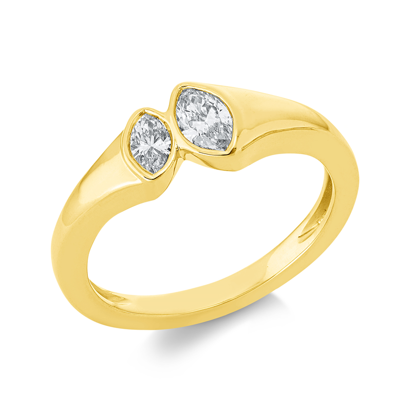 Modern Woman Ring Gelbgold 18kt 0,35ct