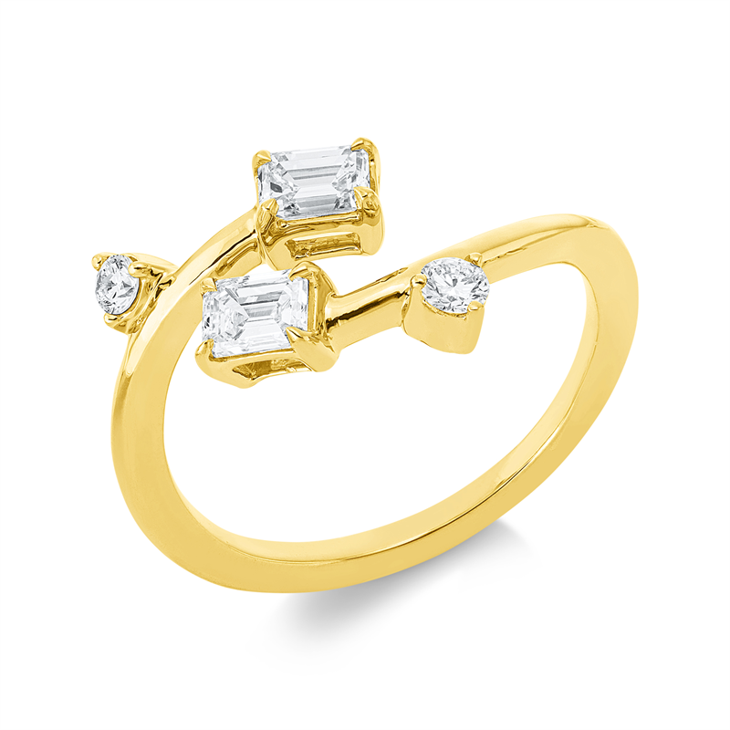 Baguette Ring Gelbgold 18kt 0,64ct