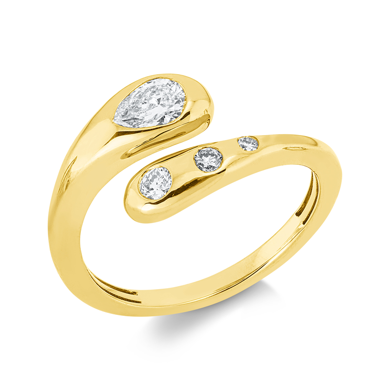 Modern Woman Ring Gelbgold 18kt 0,4ct