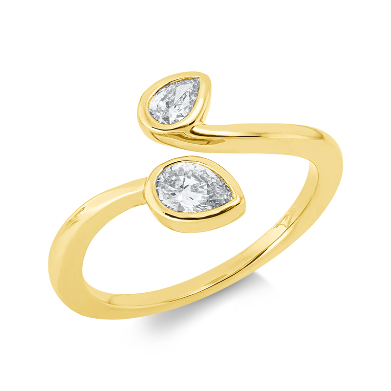 Modern Woman Ring Gelbgold 18kt 0,42ct