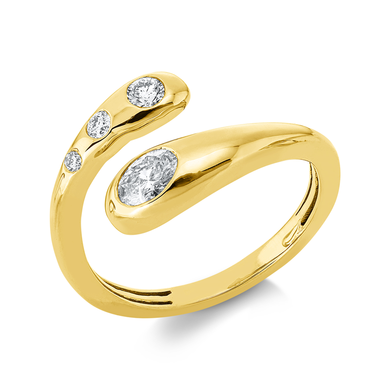 Modern Woman Ring Gelbgold 18kt 0,37ct