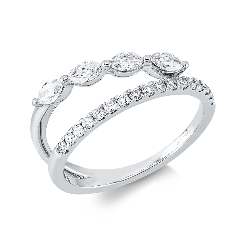 Modern Woman Ring Weißgold 18kt 0,6ct